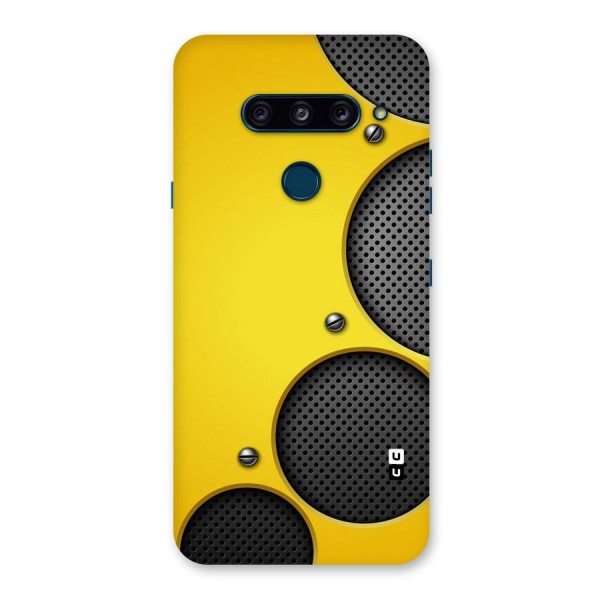 Black Net Yellow Back Case for LG  V40 ThinQ