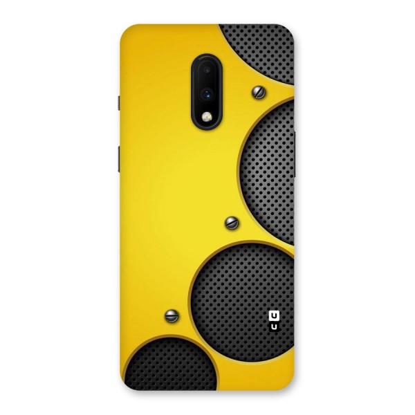 Black Net Yellow Back Case for OnePlus 7