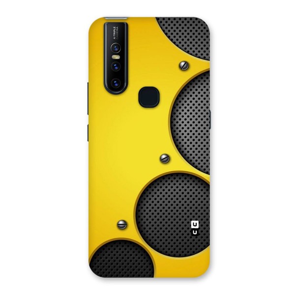 Black Net Yellow Back Case for Vivo V15