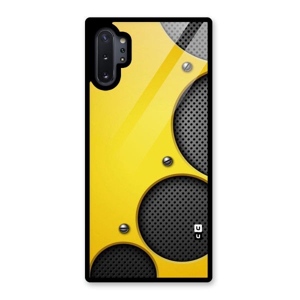 Black Net Yellow Glass Back Case for Galaxy Note 10 Plus