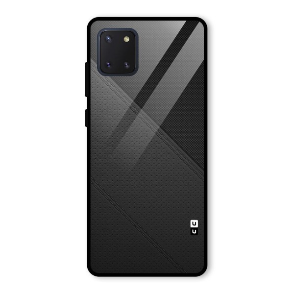 Black Polka Stripe Glass Back Case for Galaxy Note 10 Lite