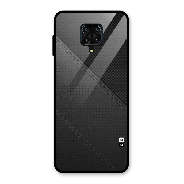 Black Polka Stripe Glass Back Case for Redmi Note 9 Pro