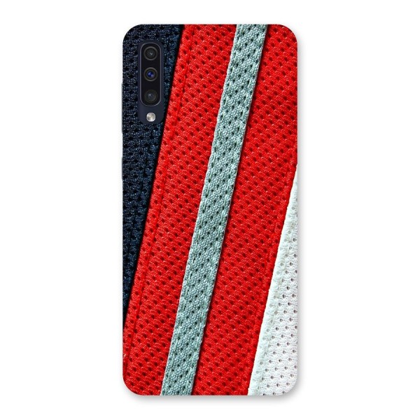 Black Red Grey Stripes Back Case for Galaxy A50