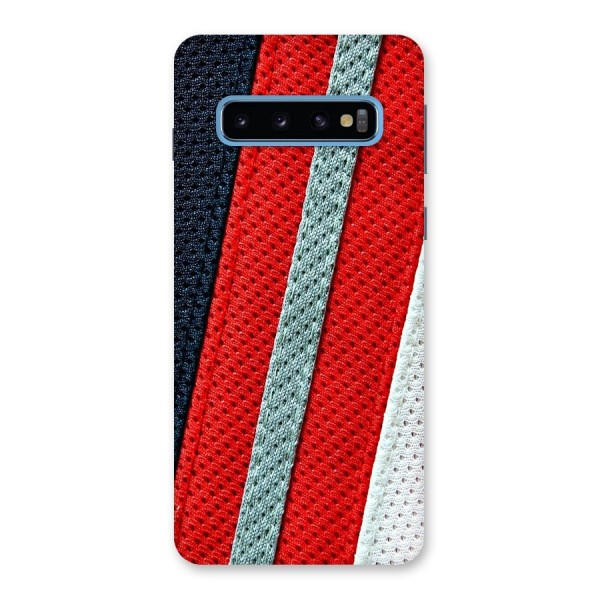 Black Red Grey Stripes Back Case for Galaxy S10