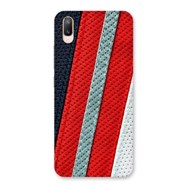 Black Red Grey Stripes Back Case for Vivo V11 Pro