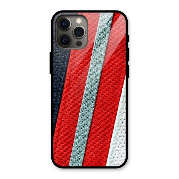Black Red Grey Stripes Glass Back Case for iPhone 12 Pro Max