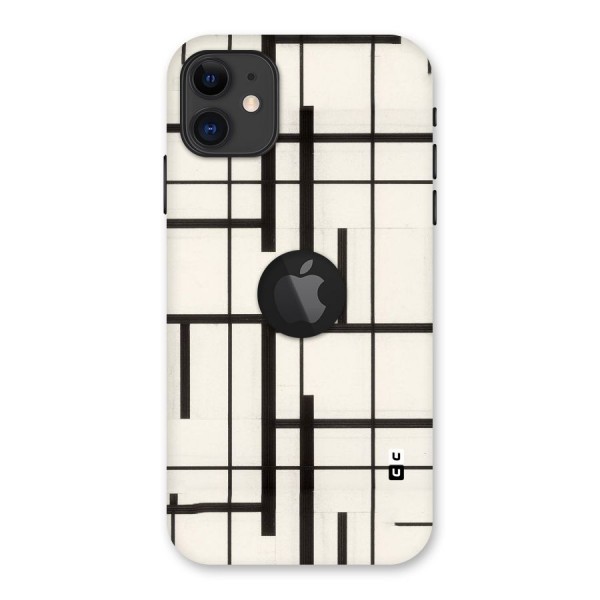 Black Unsymmetry Back Case for iPhone 11 Logo Cut