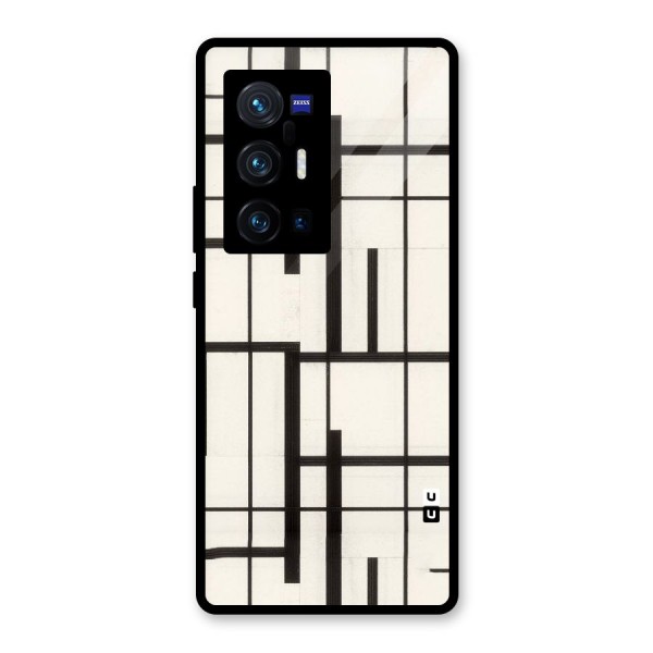 Black Unsymmetry Glass Back Case for Vivo X70 Pro Plus