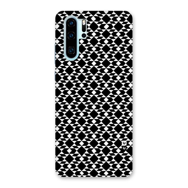 Black White Diamond Abstract Back Case for Huawei P30 Pro