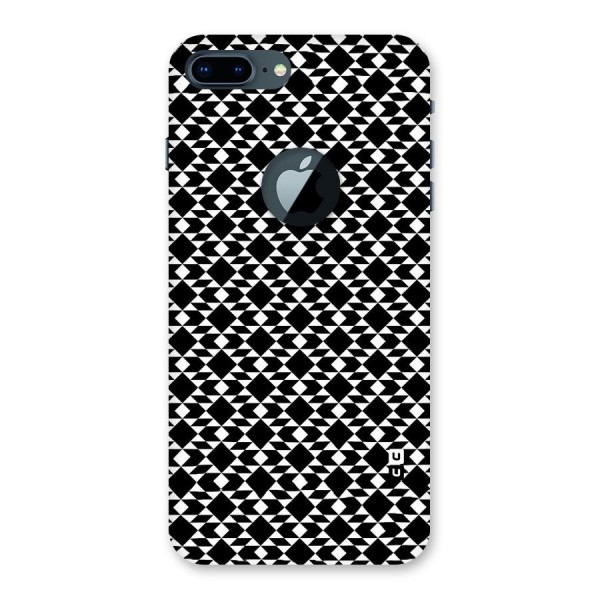 Black White Diamond Abstract Back Case for iPhone 7 Plus Logo Cut