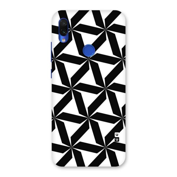 Black White Fan Design Back Case for Redmi Note 7S