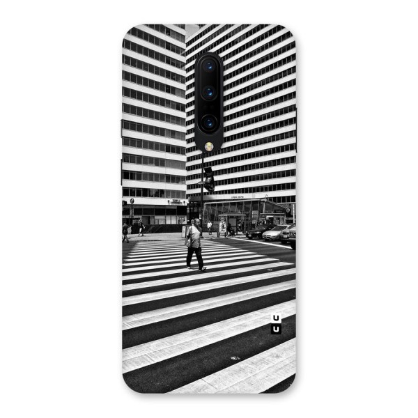Black White Perspective Back Case for OnePlus 7 Pro