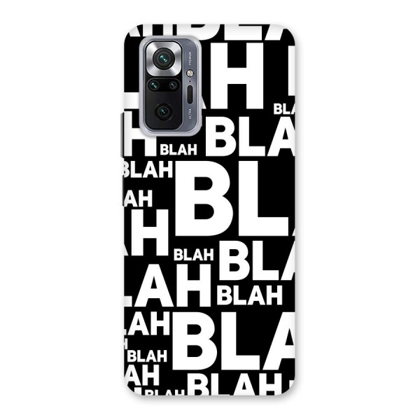 Blah Blah Pattern Back Case for Redmi Note 10 Pro