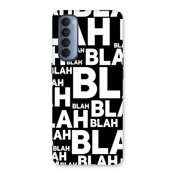 Blah Blah Pattern Back Case for Reno4 Pro