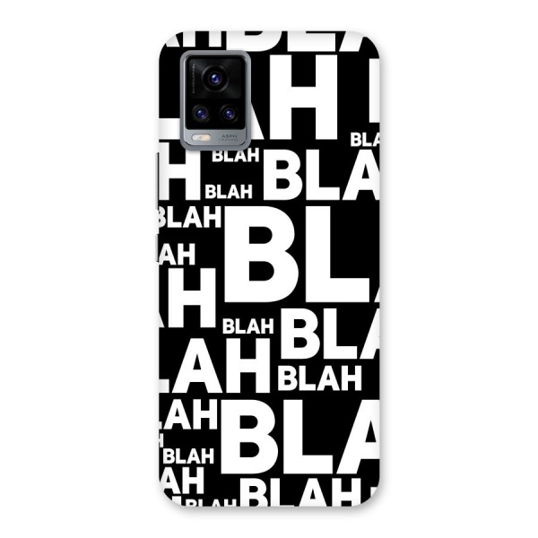 Blah Blah Pattern Back Case for Vivo V20