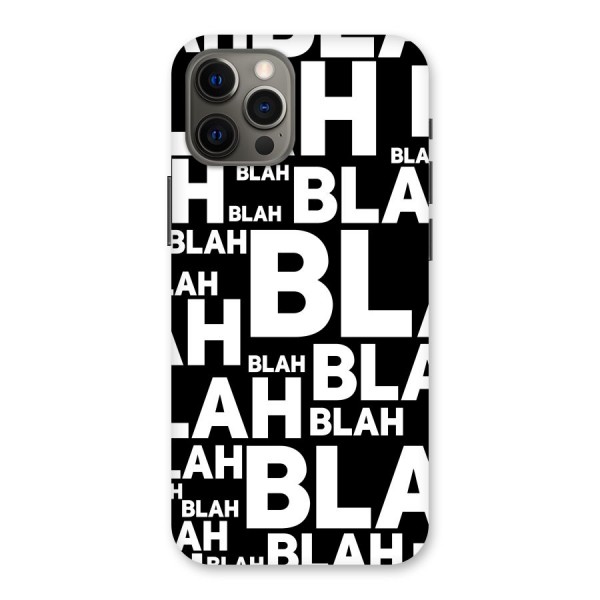 Blah Blah Pattern Back Case for iPhone 12 Pro Max