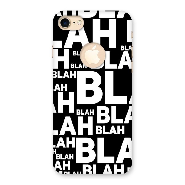 Blah Blah Pattern Back Case for iPhone 7 Logo Cut