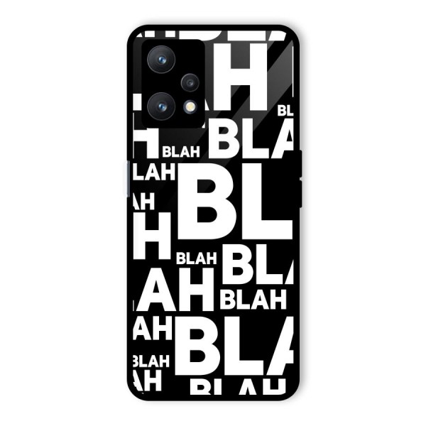 Blah Blah Pattern Glass Back Case for Realme 9 Pro 5G
