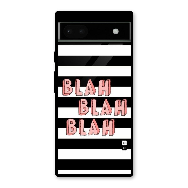 Blah Bold Stripes Glass Back Case for Google Pixel 6a