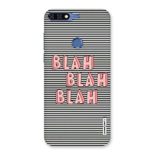 Blah Stripes Back Case for Honor 7C