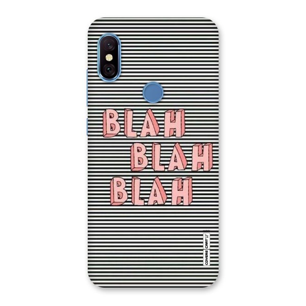 Blah Stripes Back Case for Redmi Note 6 Pro