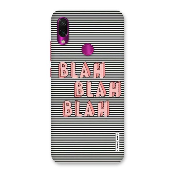 Blah Stripes Back Case for Redmi Note 7 Pro