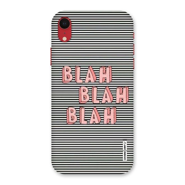 Blah Stripes Back Case for iPhone XR