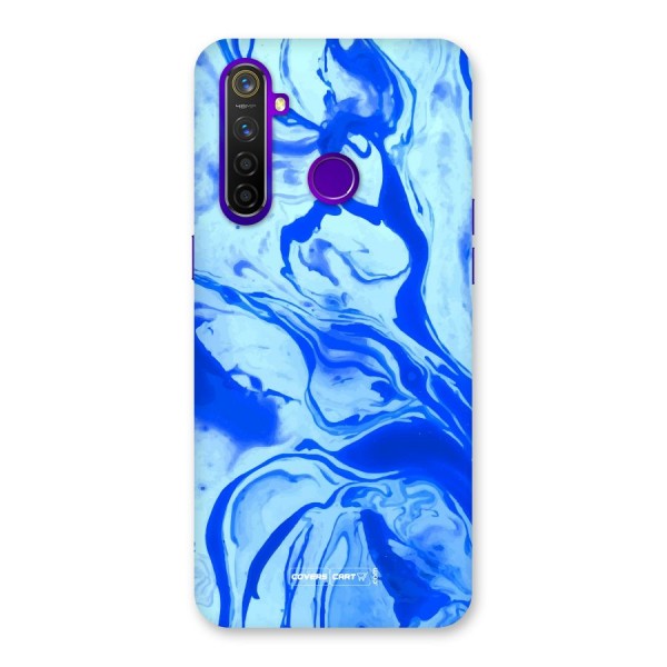 Blaze Blue Marble Texture Back Case for Realme 5 Pro
