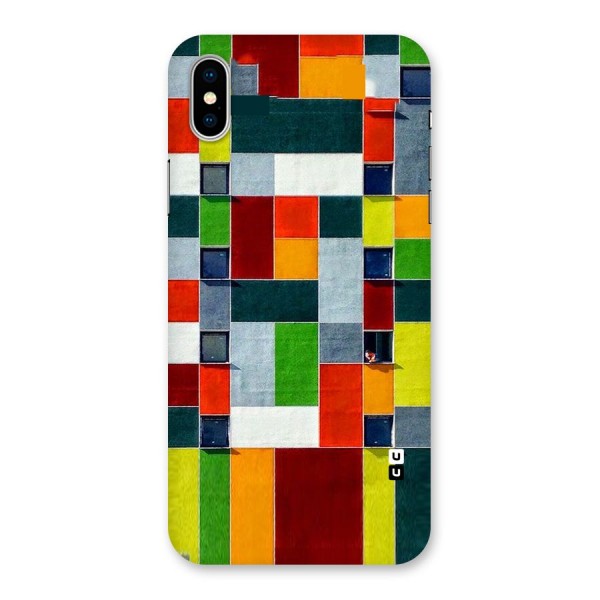 Block Color Design Back Case for iPhone XS