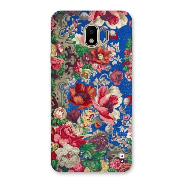 Block Printed Flowers Back Case for Galaxy J4