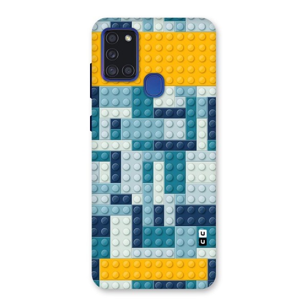 Blocks Blues Back Case for Galaxy A21s