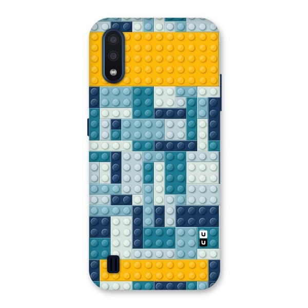 Blocks Blues Back Case for Galaxy M01