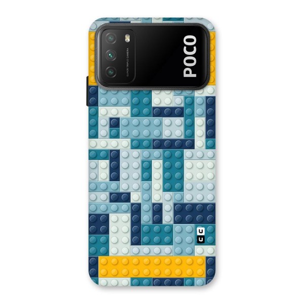 Blocks Blues Back Case for Poco M3