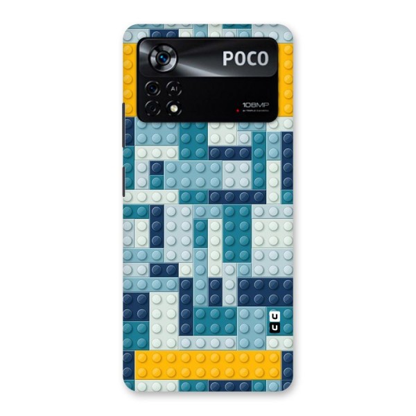 Blocks Blues Back Case for Poco X4 Pro 5G