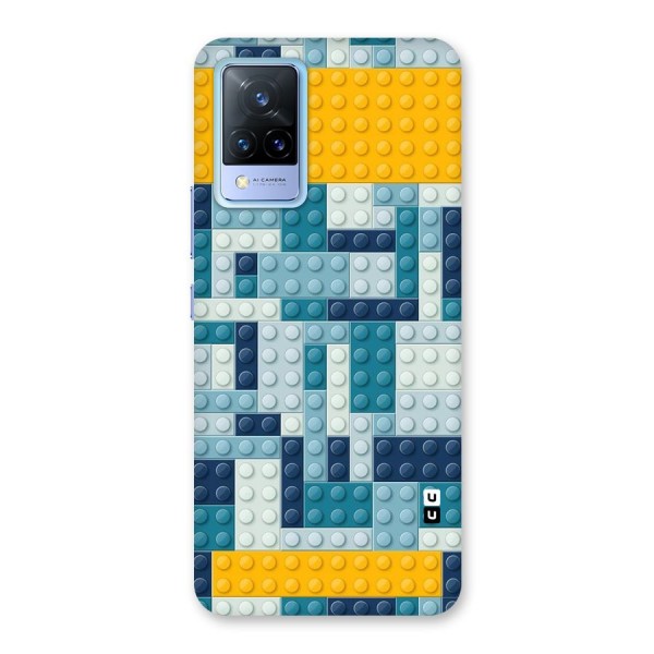 Blocks Blues Back Case for Vivo V21 5G