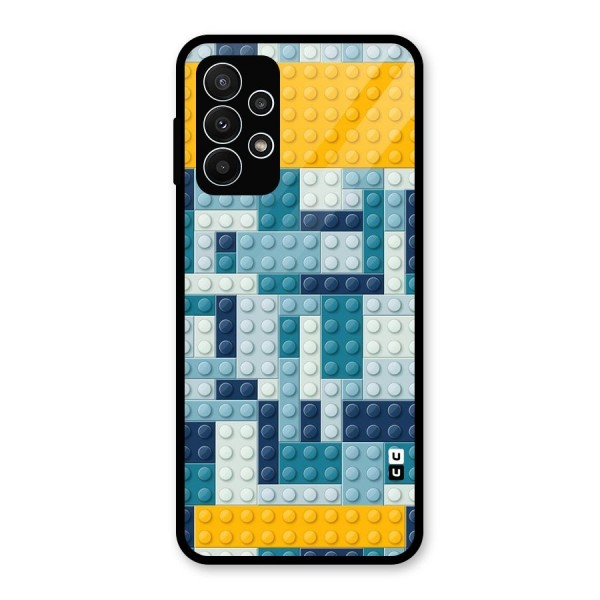Blocks Blues Glass Back Case for Galaxy A23