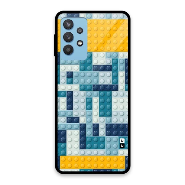 Blocks Blues Glass Back Case for Galaxy M32 5G