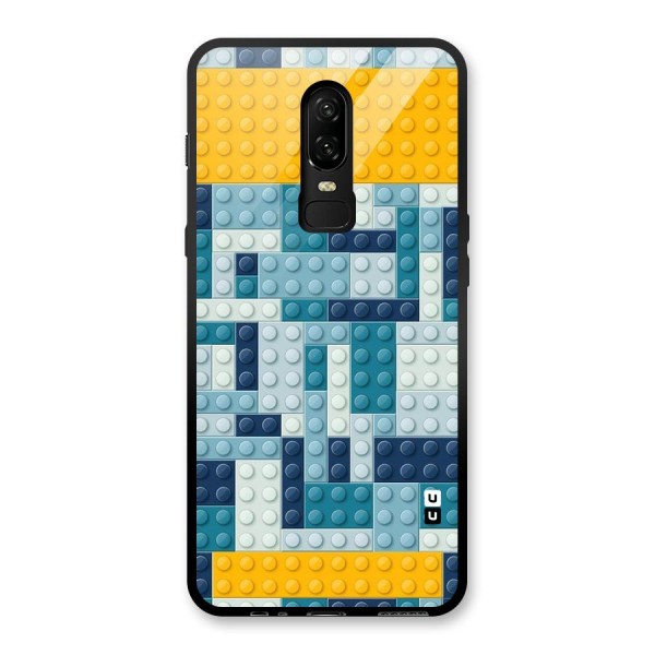 Blocks Blues Glass Back Case for OnePlus 6