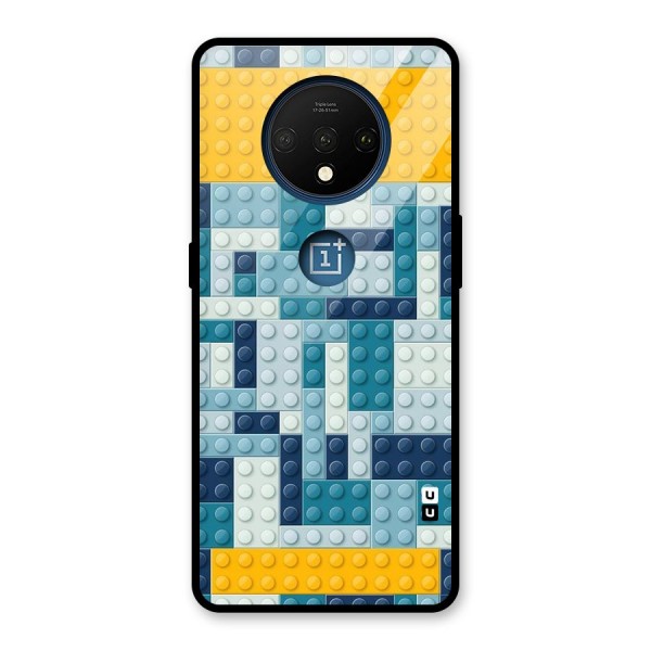 Blocks Blues Glass Back Case for OnePlus 7T