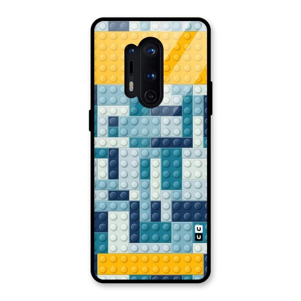 Blocks Blues Glass Back Case for OnePlus 8 Pro