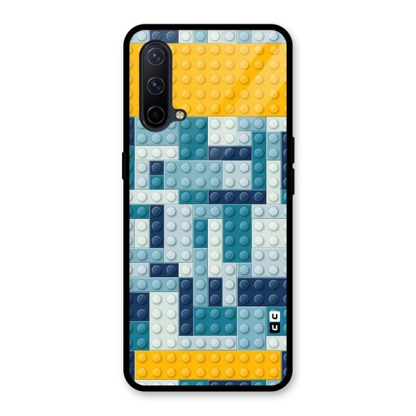 Blocks Blues Glass Back Case for OnePlus Nord CE 5G