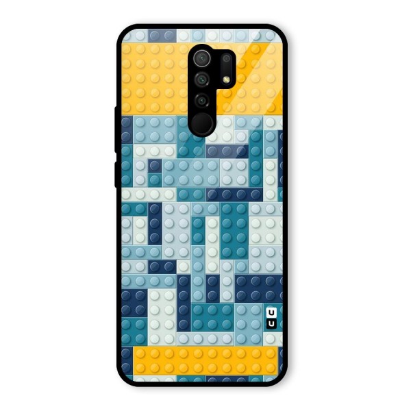 Blocks Blues Glass Back Case for Poco M2