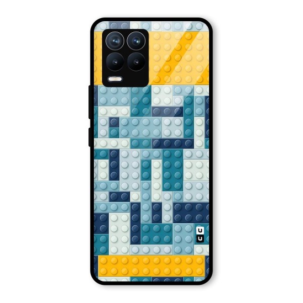 Blocks Blues Glass Back Case for Realme 8