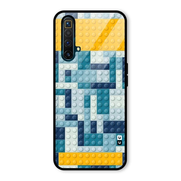 Blocks Blues Glass Back Case for Realme X3