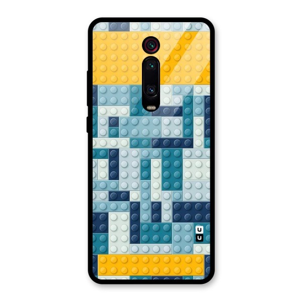 Blocks Blues Glass Back Case for Redmi K20 Pro