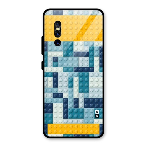 Blocks Blues Glass Back Case for Vivo V15 Pro