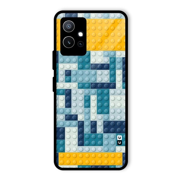 Blocks Blues Glass Back Case for Vivo iQOO Z6