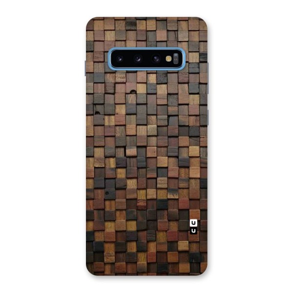 Blocks Of Wood Back Case for Galaxy S10 Plus