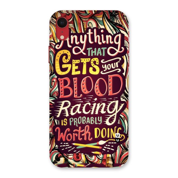 Blood Racing Back Case for iPhone XR
