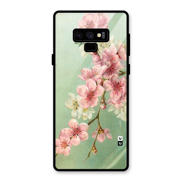 Blossom Cherry Design Glass Back Case for Galaxy Note 9